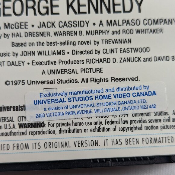 3/$15 The Eiger Sanction 1975 Classic VHS movie Clint Eastwood - Picture 6 of 7